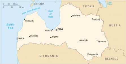 Map of Latvia