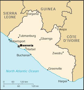 Map of Liberia