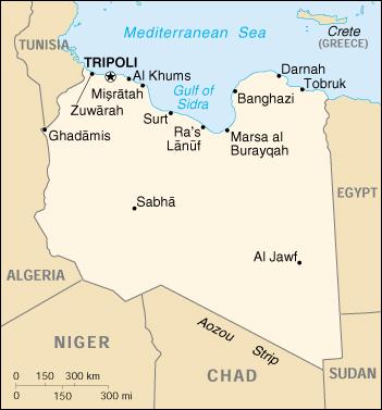 Map of Libya