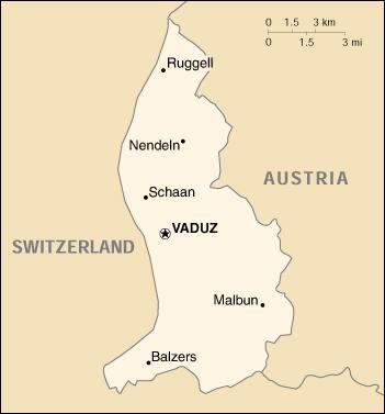 Map of Liechtenstein