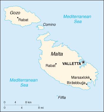 Map of Malta