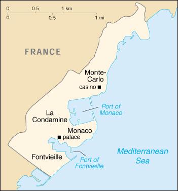 Map of Monaco