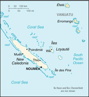 Map of New Caledonia