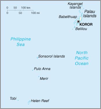 Map of Palau