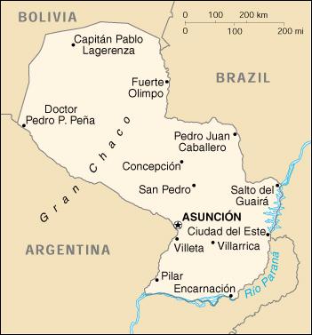 Map of Paraguay