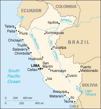 Map of Peru