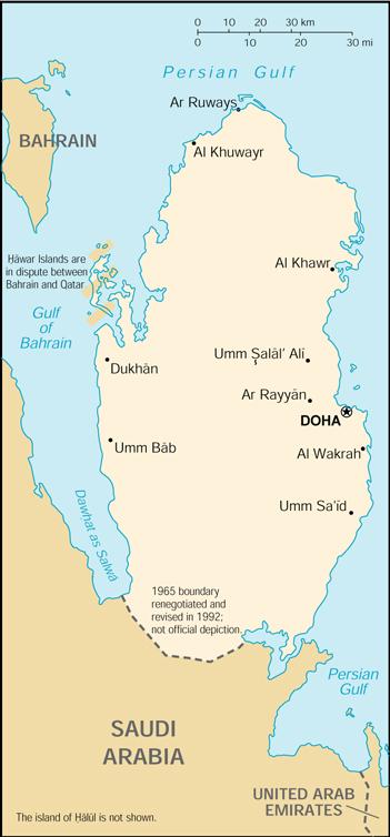Map of Qatar