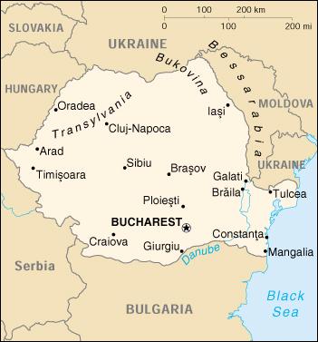 Map of Romania