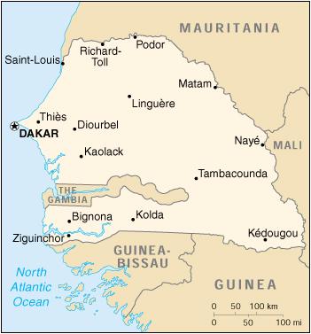 Map of Senegal