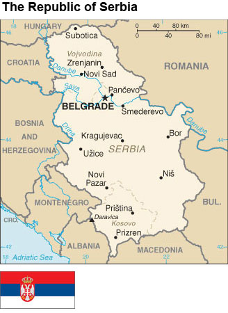 Map of Serbia