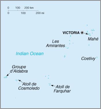 Map of Seychelles