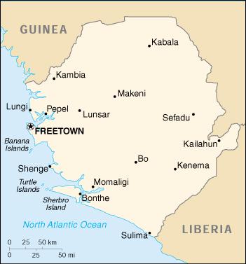 Map of Sierra Leone