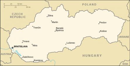 Map of Slovakia