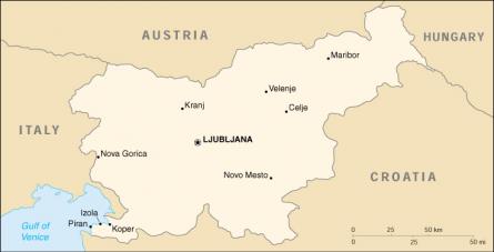 Map of Slovenia