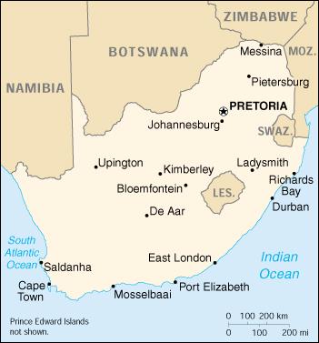 Map of South Africa