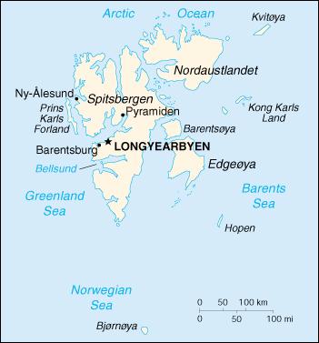 Map of Svalbard
