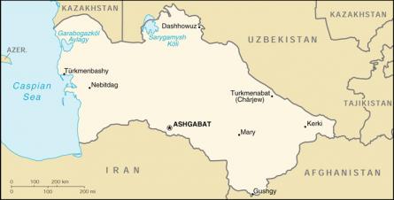 Map of Turkmenistan