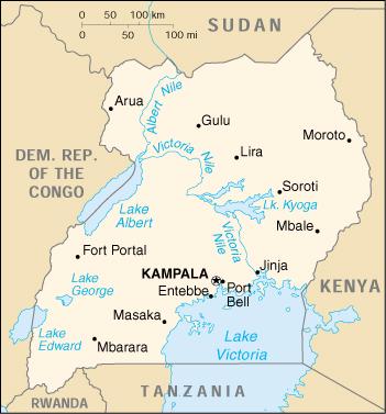 Map of Uganda