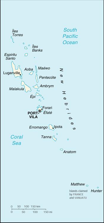 Map of Vanuatu