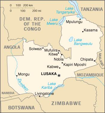 Map of Zambia