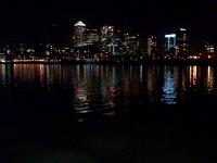 London (GB) - Disappearing Canary Wharf Skyline