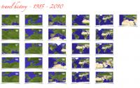 The travel history 1985 - 2010, a quarter of a century of travel