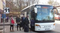 First stage - by bus...