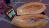 Rum in papaya - that's it!