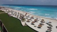 Walking along Cancun Island