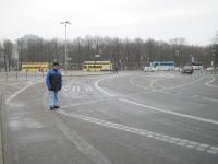 Standing on where Berlin Wall Was