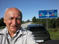 Crossing the border to Estonia.