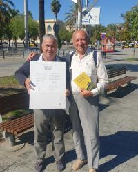 Meeting my friend in Barcelona...